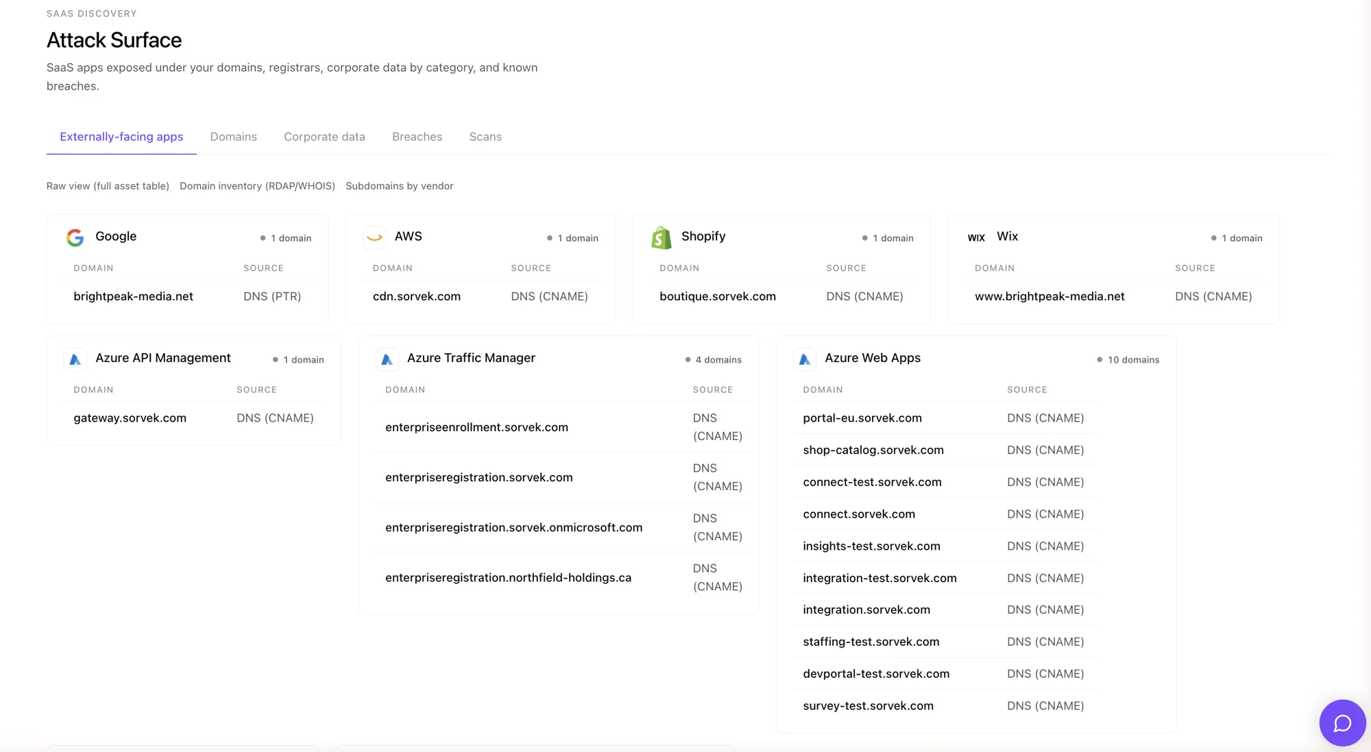 Sorvek SaaS asset discovery 