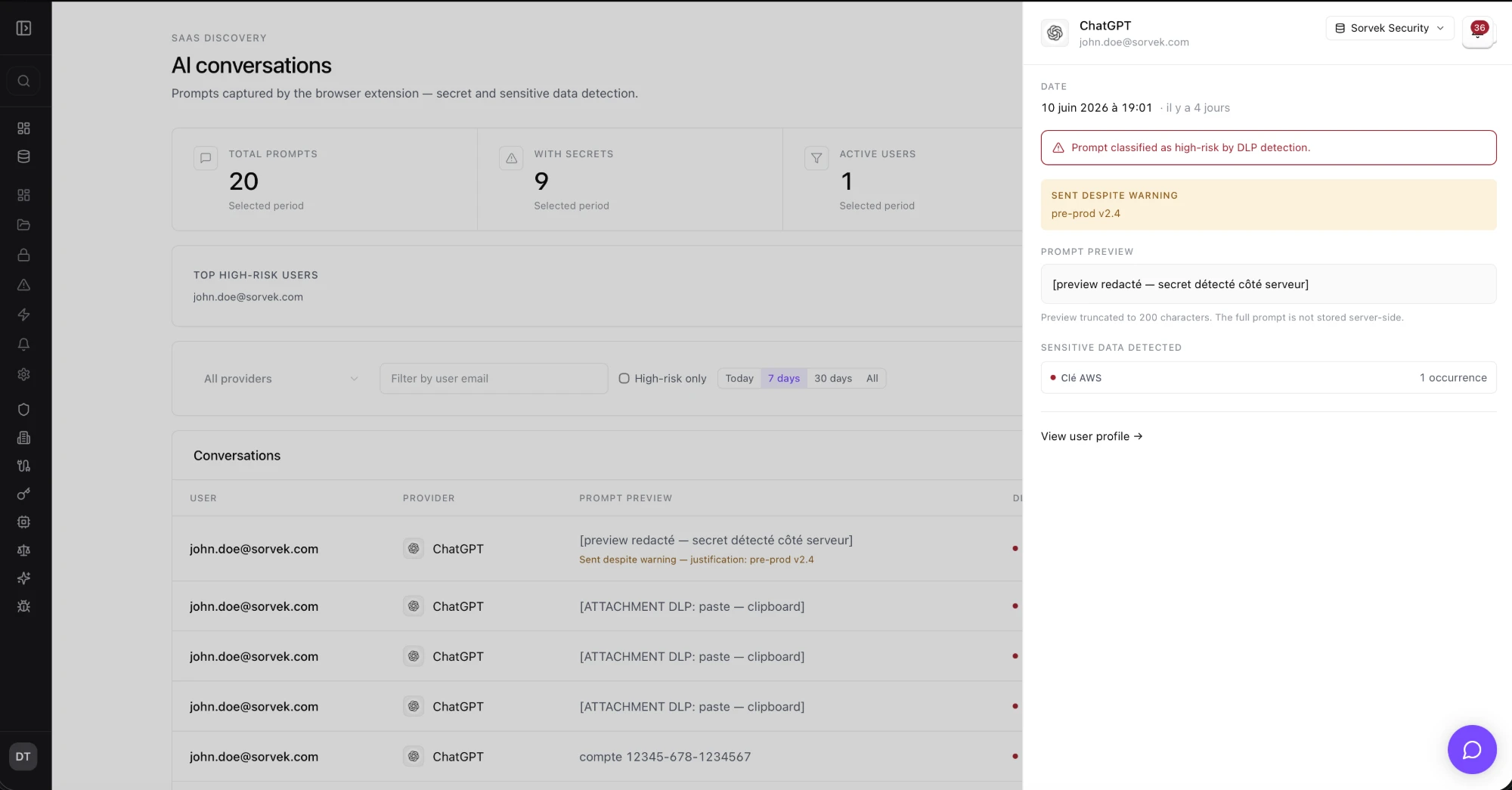 Sorvek SaaS asset discovery 